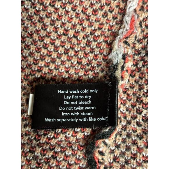 Boston Proper Sweater Womens Large Tan Animal Print Long Open Front Cardigan - Picture 6 of 8